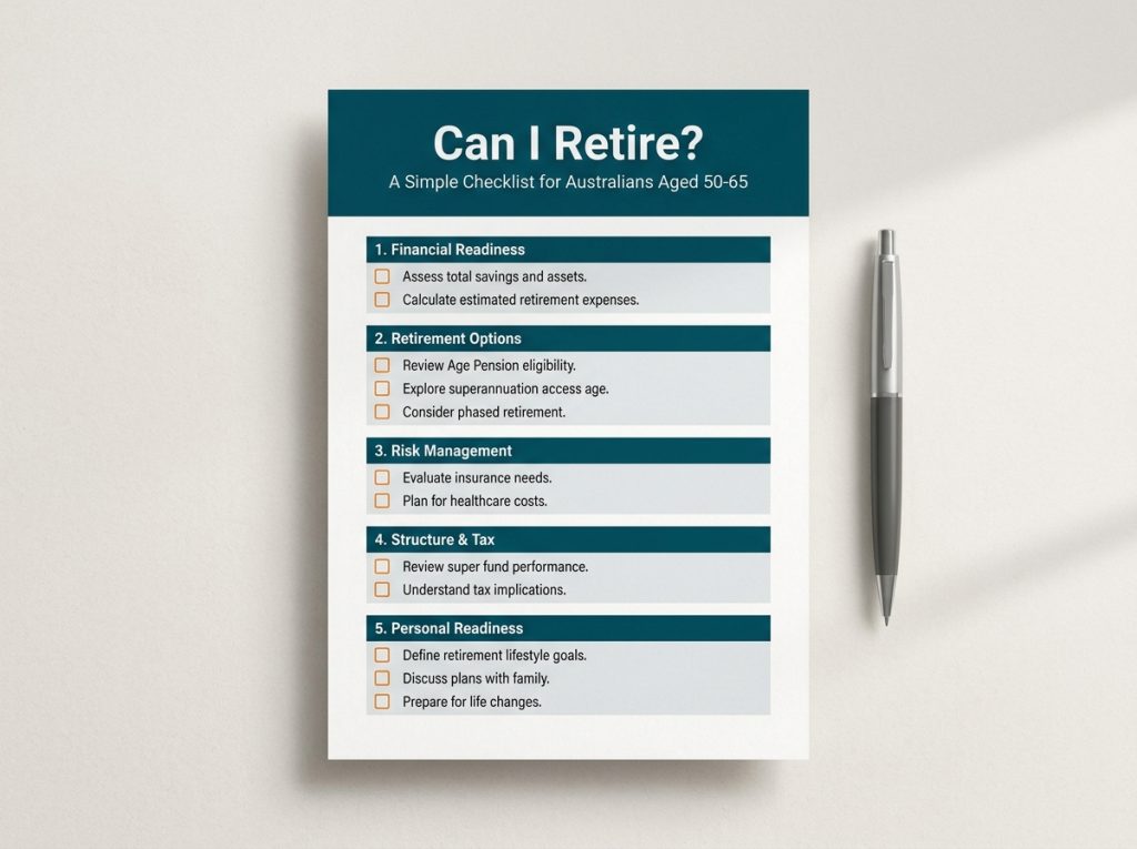 Can I Retire? A simple retirement checklist for Australians aged 50 to 65
